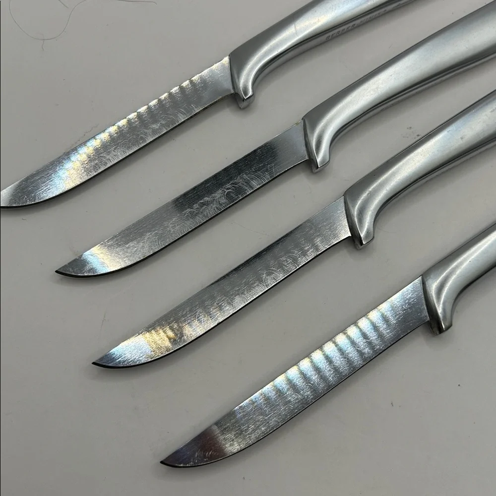 Gerber Silver Knife Set with Red Lining